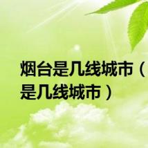 烟台是几线城市（临沂是几线城市）
