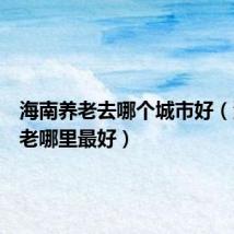 海南养老去哪个城市好(海南养老哪里最好)