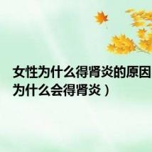 女性为什么得肾炎的原因(女性为什么会得肾炎)