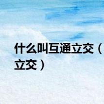 什么叫互通立交（互通立交）