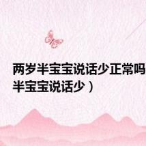 两岁半宝宝说话少正常吗(两岁半宝宝说话少)