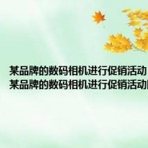 某品牌的数码相机进行促销活动 降价8(某品牌的数码相机进行促销活动降价8)