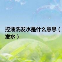 控油洗发水是什么意思（控油洗发水）