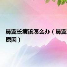 鼻翼长痘该怎么办（鼻翼长痘的原因）