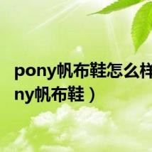 pony帆布鞋怎么样(pony帆布鞋)