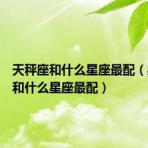 天秤座和什么星座最配(射手座和什么星座最配)