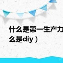 什么是第一生产力(什么是diy)