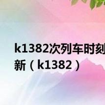 k1382次列车时刻表最新(k1382)