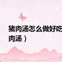猪肉汤怎么做好吃（猪肉汤）