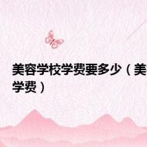 美容学校学费要多少（美容学校学费）