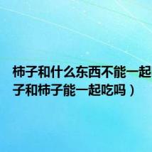 柿子和什么东西不能一起吃(栗子和柿子能一起吃吗)