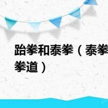 跆拳和泰拳（泰拳vs跆拳道）