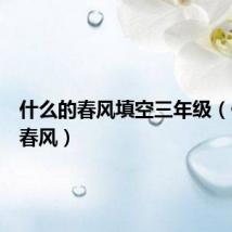 什么的春风填空三年级（什么的春风）