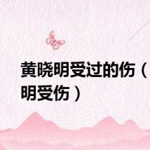 黄晓明受过的伤（黄晓明受伤）