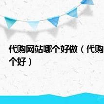 代购网站哪个好做（代购网站哪个好）