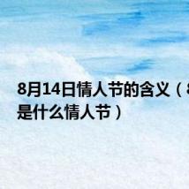 8月14日情人节的含义(8 14号是什么情人节)
