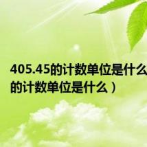 405.45的计数单位是什么(1 45的计数单位是什么)