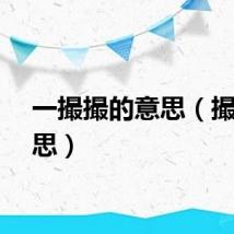 一撮撮的意思（撮的意思）