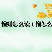 憎嫌怎么读（憎怎么读）
