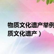 物质文化遗产举例（物质文化遗产）