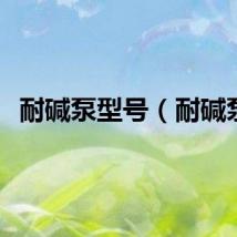 耐碱泵型号（耐碱泵）