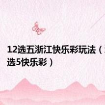 12选五浙江快乐彩玩法(浙江12选5快乐彩)