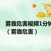 雾霾危害视频1分钟左右(雾霾危害)
