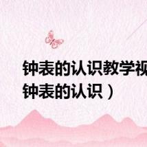 钟表的认识教学视频（钟表的认识）