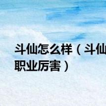 斗仙怎么样（斗仙什么职业厉害）