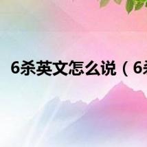 6杀英文怎么说（6杀）