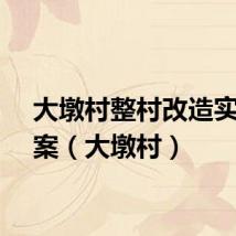 大墩村整村改造实施方案（大墩村）