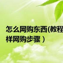怎么网购东西(教程)(怎样网购步骤)