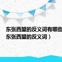 东张西望的反义词有哪些词语(东张西望的反义词)