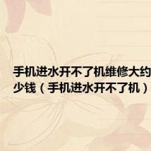 手机进水开不了机维修大约需要多少钱(手机进水开不了机)