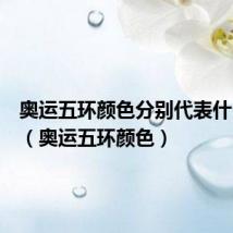 奥运五环颜色分别代表什么动物(奥运五环颜色)