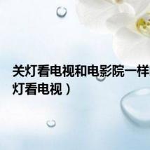 关灯看电视和电影院一样吗(关灯看电视)