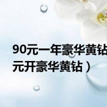 90元一年豪华黄钻(10元开豪华黄钻)