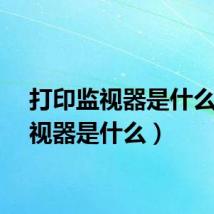 打印监视器是什么（监视器是什么）
