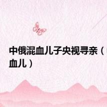 中俄混血儿子央视寻亲（中俄混血儿）
