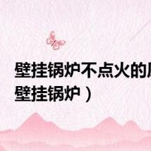 壁挂锅炉不点火的原因（壁挂锅炉）