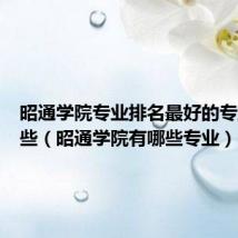 昭通学院专业排名最好的专业有哪些(昭通学院有哪些专业)