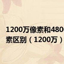 1200万像素和4800万像素区别(1200万)