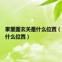 家里面玄关是什么位置(玄关是什么位置)