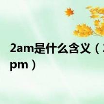 2am是什么含义(2am2pm)