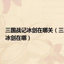 三国战记冰剑在哪关(三国战记冰剑在哪)