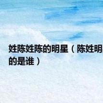 姓陈姓陈的明星(陈姓明星带合的是谁)