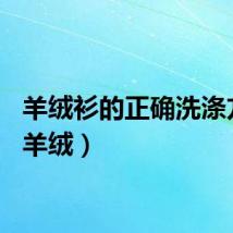 羊绒衫的正确洗涤方法（羊绒）