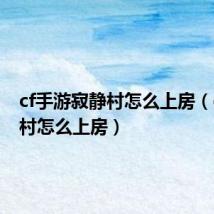 cf手游寂静村怎么上房(cf寂静村怎么上房)