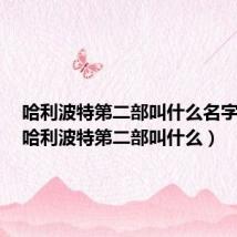 哈利波特第二部叫什么名字英文(哈利波特第二部叫什么)