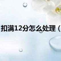 扣满12分怎么处理（扣）